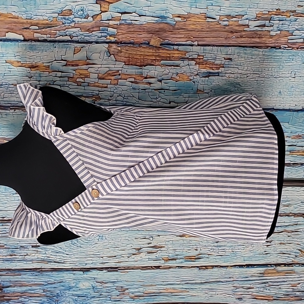 Shein Striped Ruffle Trim Blouse - Picture 6 of 12